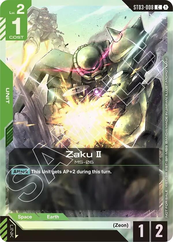 Image for Zaku II (Championship Participation Pack 01) (ST03-008) - Gundam Card Game