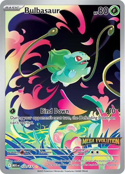 Bulbasaur (Mega Evolution Stamped) - (133/132) - Miscellaneous Cards & Products - (Illustration Rare)