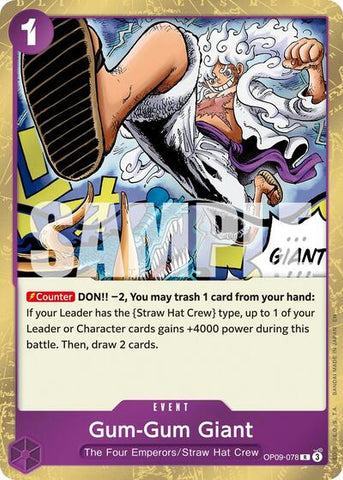 Gum-Gum Giant (Reprint) - (OP09-078) - Premium Booster -The Best- Vol. 2 - (Rare)