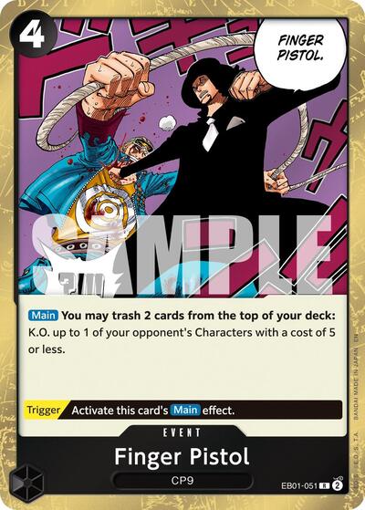 Finger Pistol (Reprint) - (EB01-051) - Premium Booster -The Best- Vol. 2 - (Rare)