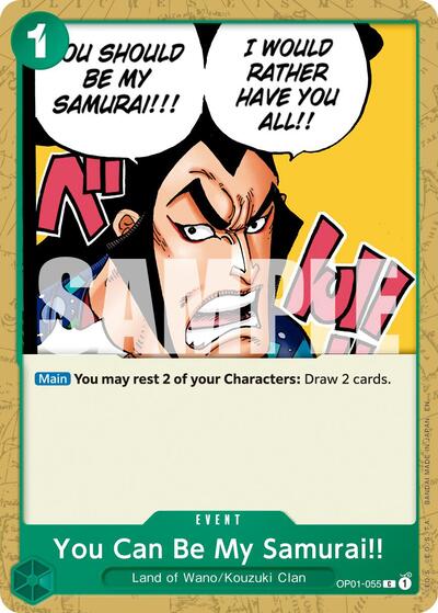 You Can Be My Samurai!! (Reprint) - (OP01-055) - Premium Booster -The Best- Vol. 2 - (Common)