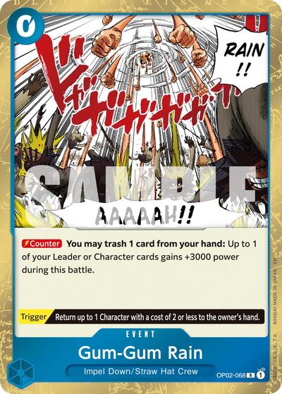 Gum-Gum Rain (Reprint) - (OP02-068) - Premium Booster -The Best- Vol. 2 - (Rare)