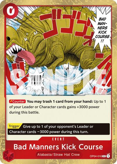 Bad Manners Kick Course (Reprint) - (OP04-016) - Premium Booster -The Best- Vol. 2 - (Rare)