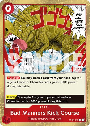 Bad Manners Kick Course (Reprint) - (OP04-016) - Premium Booster -The Best- Vol. 2 - (Rare)