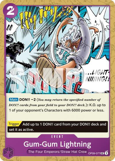 Gum-Gum Lightning (Reprint) - (OP09-077) - Premium Booster -The Best- Vol. 2 - (Uncommon)