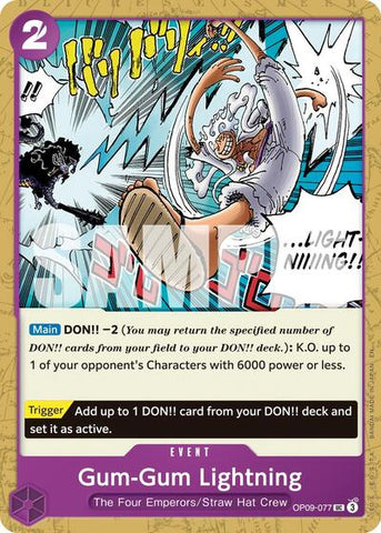 Gum-Gum Lightning (Reprint) - (OP09-077) - Premium Booster -The Best- Vol. 2 - (Uncommon)