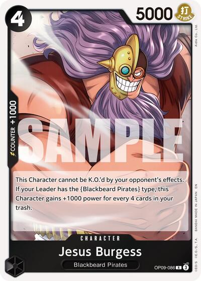 Jesus Burgess (Reprint) - (OP09-086) - Premium Booster -The Best- Vol. 2 - (Rare)