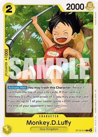 Monkey.D.Luffy (Reprint) - (ST13-014) - Premium Booster -The Best- Vol. 2 - (Common)