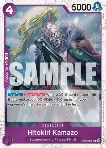 Hitokiri Kamazo (Pirate) - (OP06-076) - Premium Booster -The Best- Vol. 2 - (Uncommon)