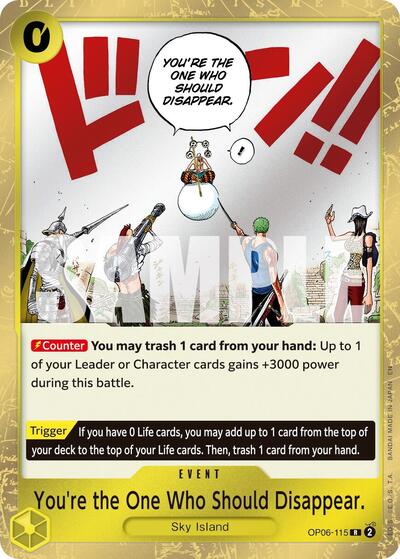 You're the One Who Should Disappear (Reprint) - (OP06-115) - Premium Booster -The Best- Vol. 2 - (Rare)