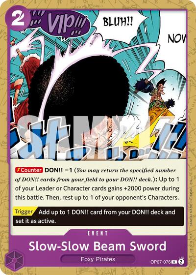 Slow-Slow Beam Sword (Reprint) - (OP07-076) - Premium Booster -The Best- Vol. 2 - (Common)