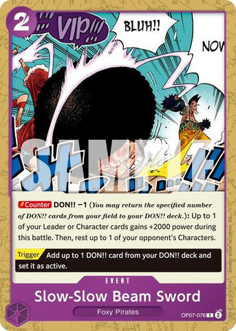 Slow-Slow Beam Sword (Reprint) - (OP07-076) - Premium Booster -The Best- Vol. 2 - (Common)