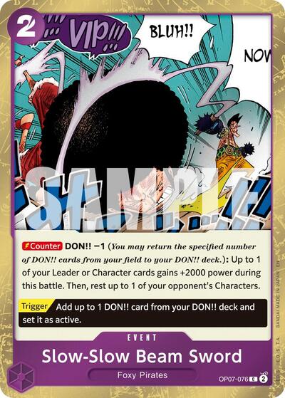 Slow-Slow Beam Sword (Pirate) - (OP07-076) - Premium Booster -The Best- Vol. 2 - (Common)