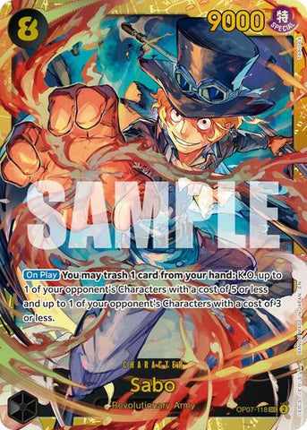 Sabo (Reprint) - (OP07-118) - Premium Booster -The Best- Vol. 2 - (Secret Rare)