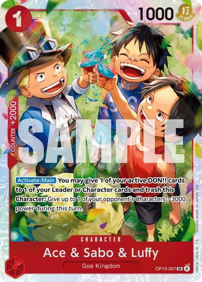 Ace & Sabo & Luffy - (OP13-007) - Carrying On His Will - (Super Rare)