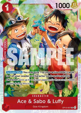 Ace & Sabo & Luffy - (OP13-007) - Carrying On His Will - (Super Rare)