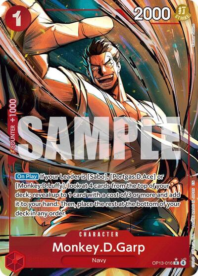 Monkey.D.Garp - (OP13-016) - Carrying On His Will - (Rare)