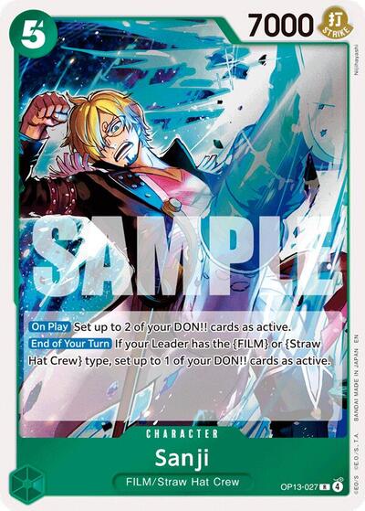 Sanji - (OP13-027) - Carrying On His Will - (Rare)