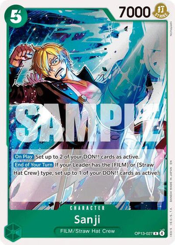 Sanji - (OP13-027) - Carrying On His Will - (Rare)
