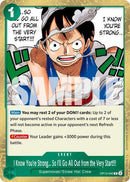I Know You're Strong... So I'll Go All Out from the Very Start!!! - (OP13-040) - Carrying On His Will - (Rare)