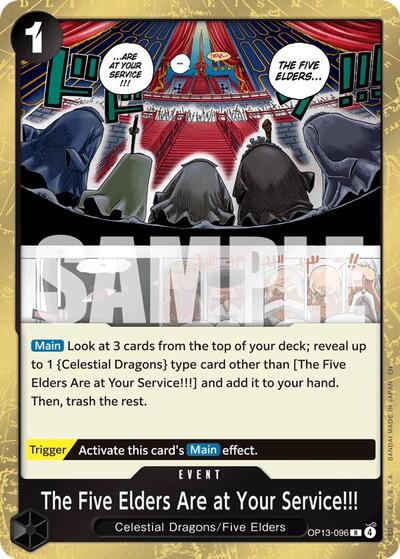 The Five Elders Are at Your Service!!! - (OP13-096) - Carrying On His Will - (Rare)