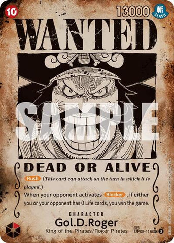 Gol.D.Roger (Poster) - (OP09-118) - Carrying On His Will - (Secret Rare)