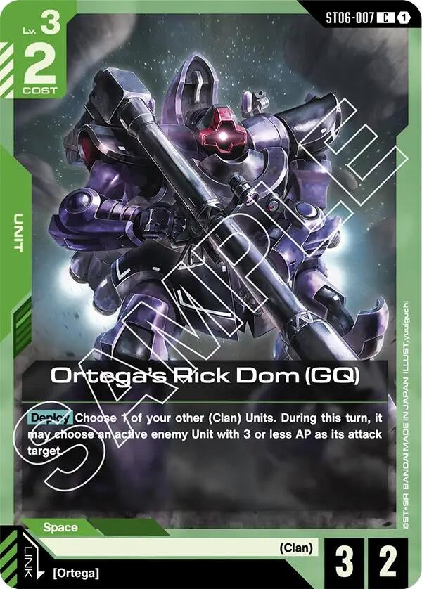 Image for Ortega's Rick Dom (GQ) (ST06-007) - Gundam Card Game