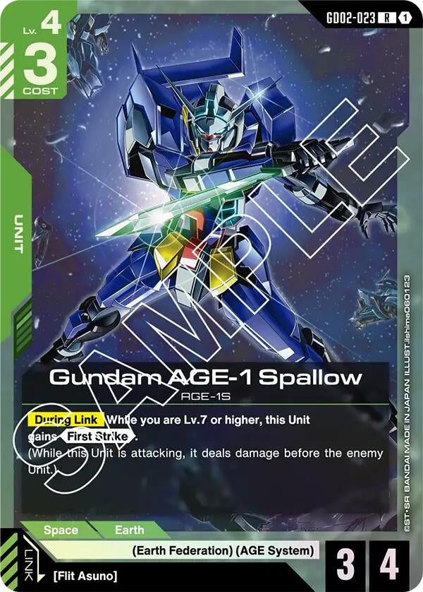 Image for Gundam AGE-1 Spallow (GD02-023) (Dual Impact) - Gundam Card Game