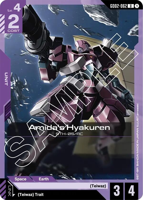 Image for Amida's Hyakuren (GD02-062) (Dual Impact) - Gundam Card Game