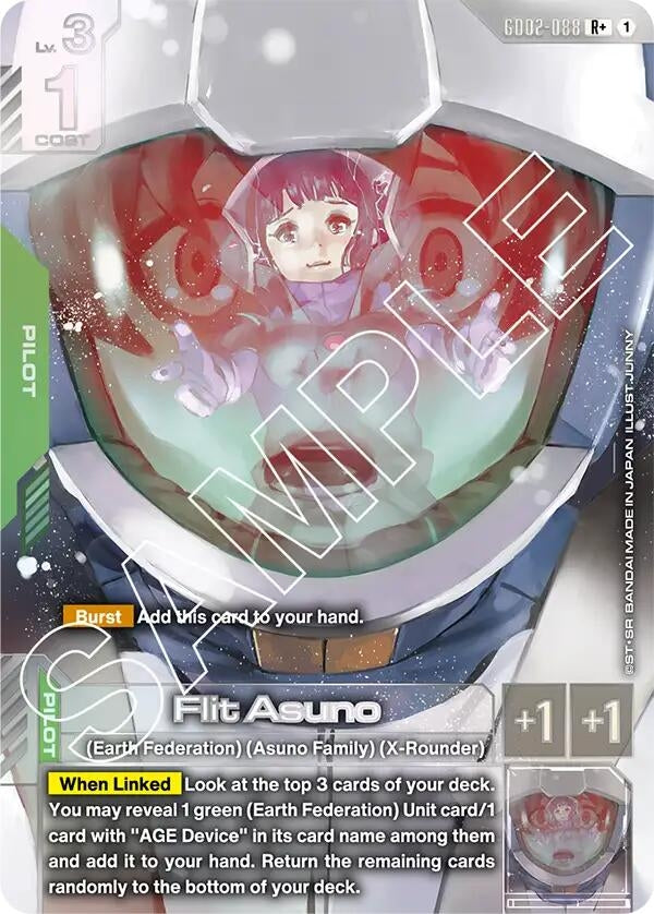 Image for Flit Asuno (R+) (GD02-088) (Dual Impact) - Gundam Card Game