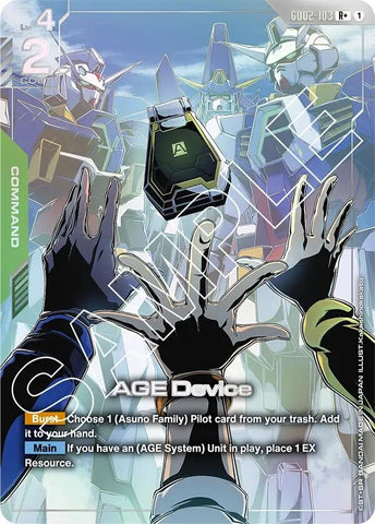 Image for AGE Device (R+) (GD02-103) (Dual Impact) - Gundam Card Game