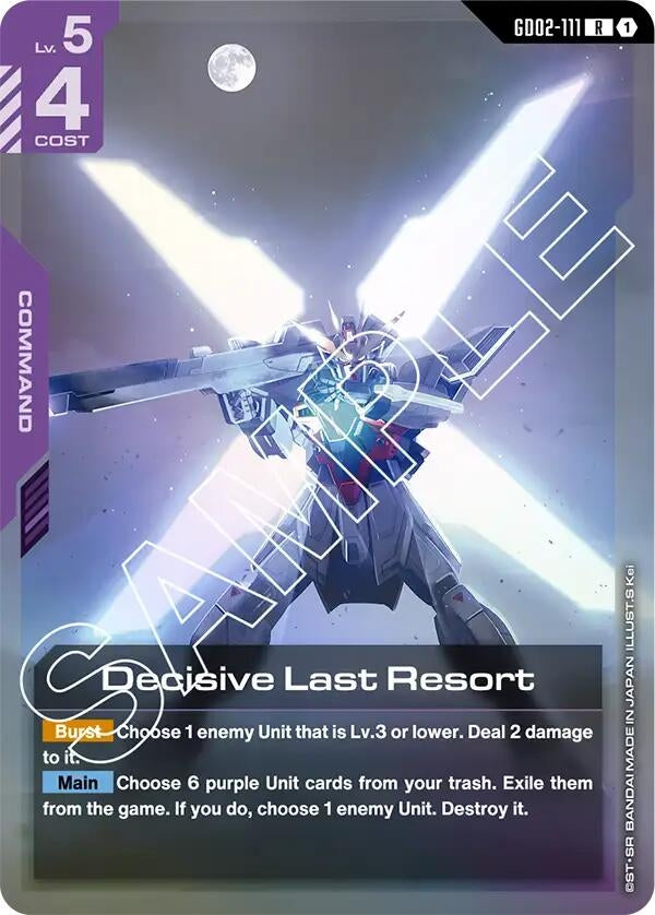 Image for Decisive Last Resort (GD02-111) (Dual Impact) - Gundam Card Game