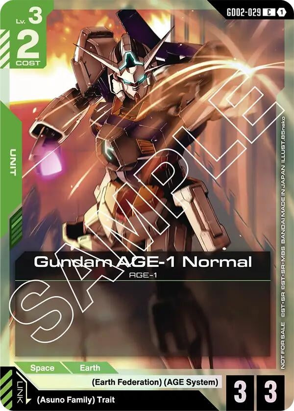 Image for Gundam AGE-1 Normal (Store Tournament Participant Pack 02) (GD02-029) - Gundam Card Game