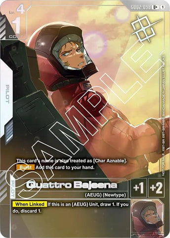 Image for Quattro Bajeena (Store Tournament Winner Pack 02) (GD02-098) - Gundam Card Game