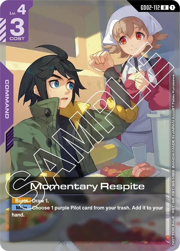 Image for Momentary Respite (Store Tournament Participant Pack 02) (GD02-112) - Gundam Card Game