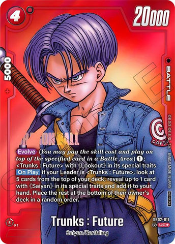 Trunks : Future (SB02-011) (Limited Pack MANGA Version 02) [Fusion World Promotion Cards]