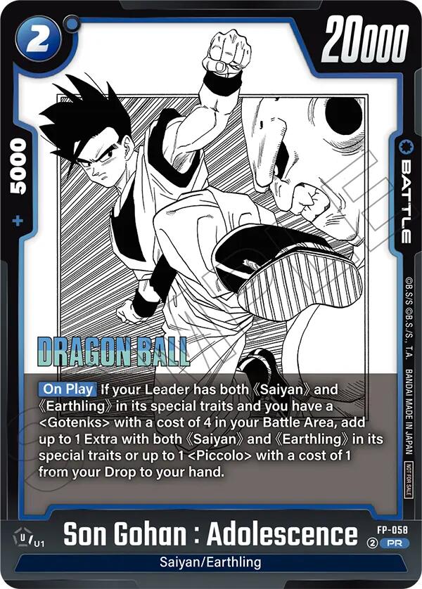 Son Gohan : Adolescence (FP-058) [Fusion World Tournament Cards]