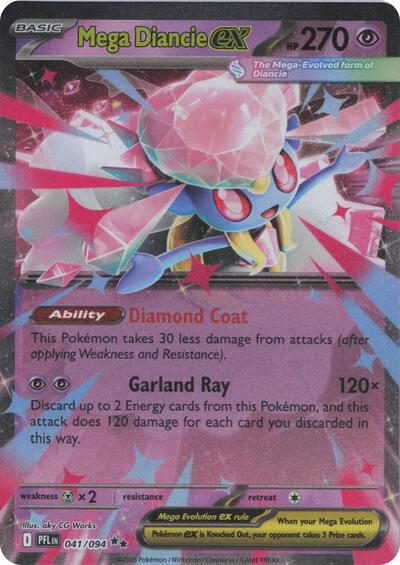Mega Diancie ex - (041/094) - ME02: Phantasmal Flames - (Double Rare)