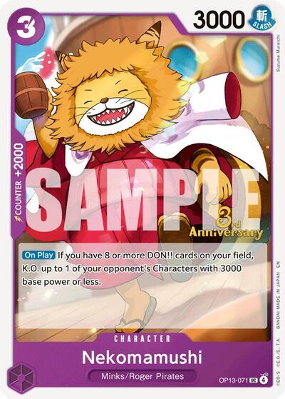 Nekomamushi - (OP13-071) - Carrying On His Will: 3rd Anniversary Tournament Cards - (Uncommon)
