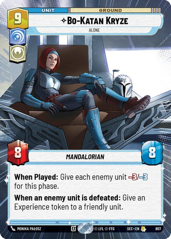 Bo-Katan Kryze - Katan Kryze (807) - Alone (Hyperspace Foil) (807) (807) [Secrets of Power]
