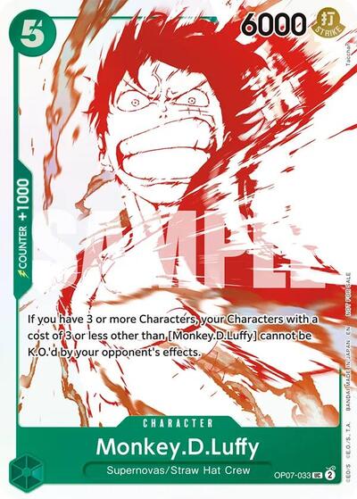 Monkey.D.Luffy (3rd Anniversary Treasure Campaign Pack) - (OP07-033) - One Piece Promotion Cards - (Uncommon)