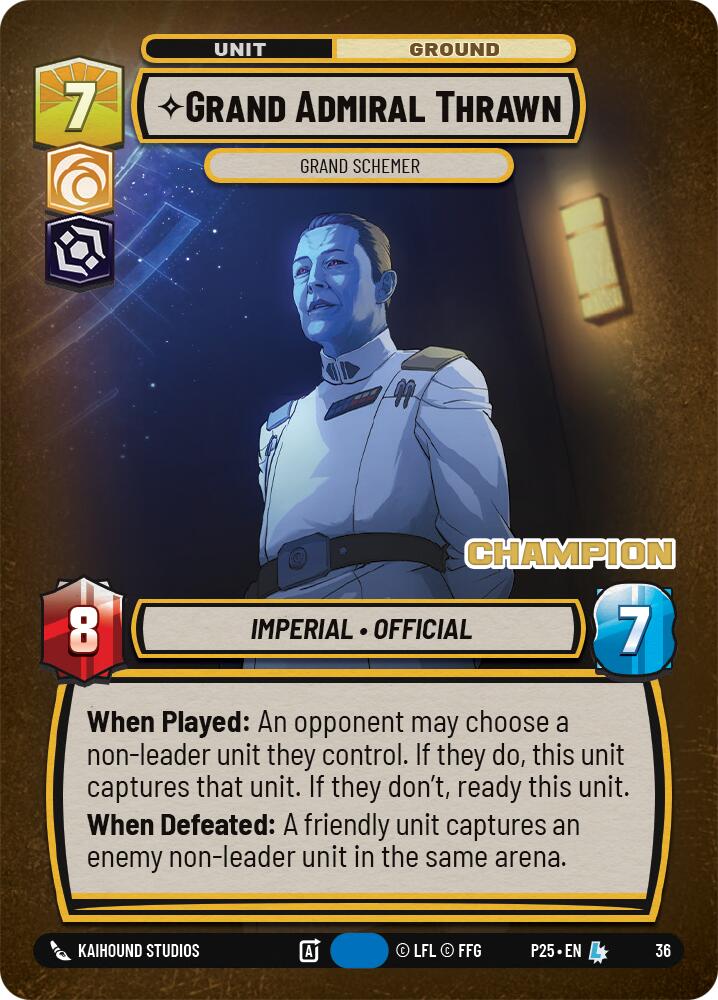Grand Admiral Thrawn - Grand Schemer (Champion) (36) (36) [Secrets of Power: Weekly Play]