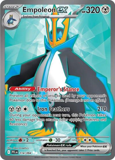 Empoleon ex - (114/094) - ME02: Phantasmal Flames - (Ultra Rare)