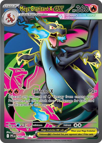 Mega Charizard X ex - (109/094) - ME02: Phantasmal Flames - (Ultra Rare)