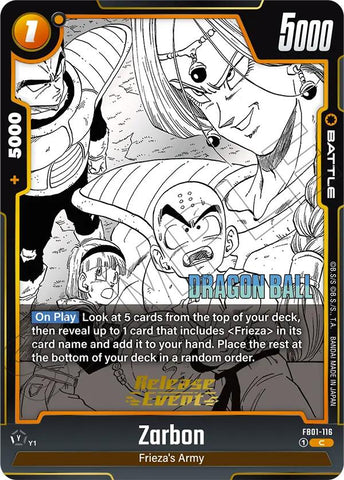 Zarbon (FB01-116) [Manga Booster 02 Release Event Cards]