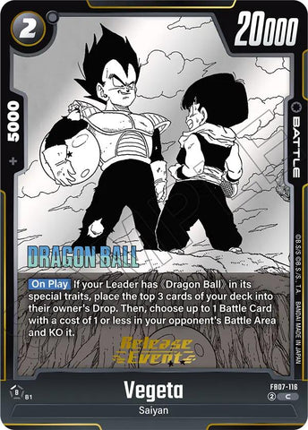 Vegeta (FB07-116) [Manga Booster 02 Release Event Cards]