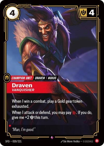 Draven Vanquisher (020/221) (Spiritforged) (Rare)