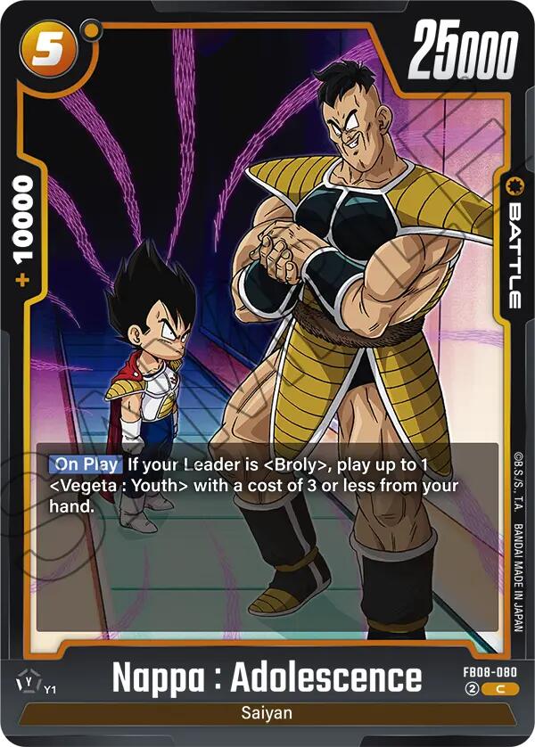Nappa : Adolescence [Saiyan's Pride]