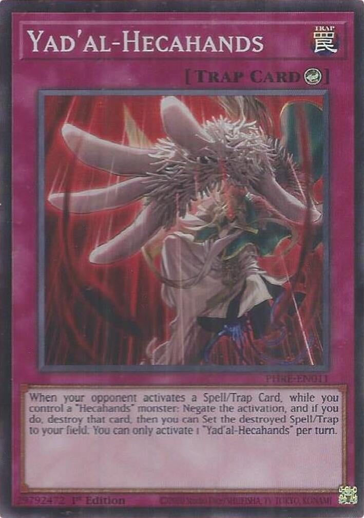 rare yugioh spell and trap cards Yad'al-Hecahands (Super Rare) (PHRE-EN011) (Phantom Revenge)