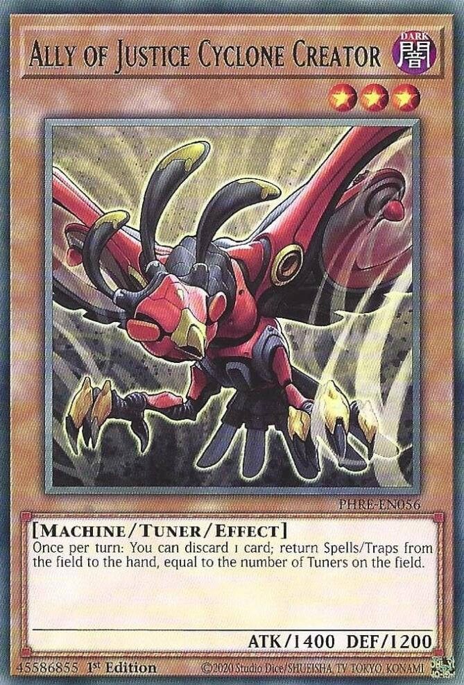 Image for Ally of Justice Cyclone Creator (PHRE-EN056) (Phantom Revenge) - YuGiOh